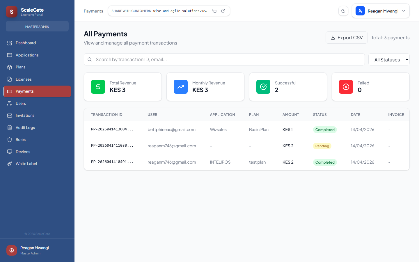 Payments & Revenue