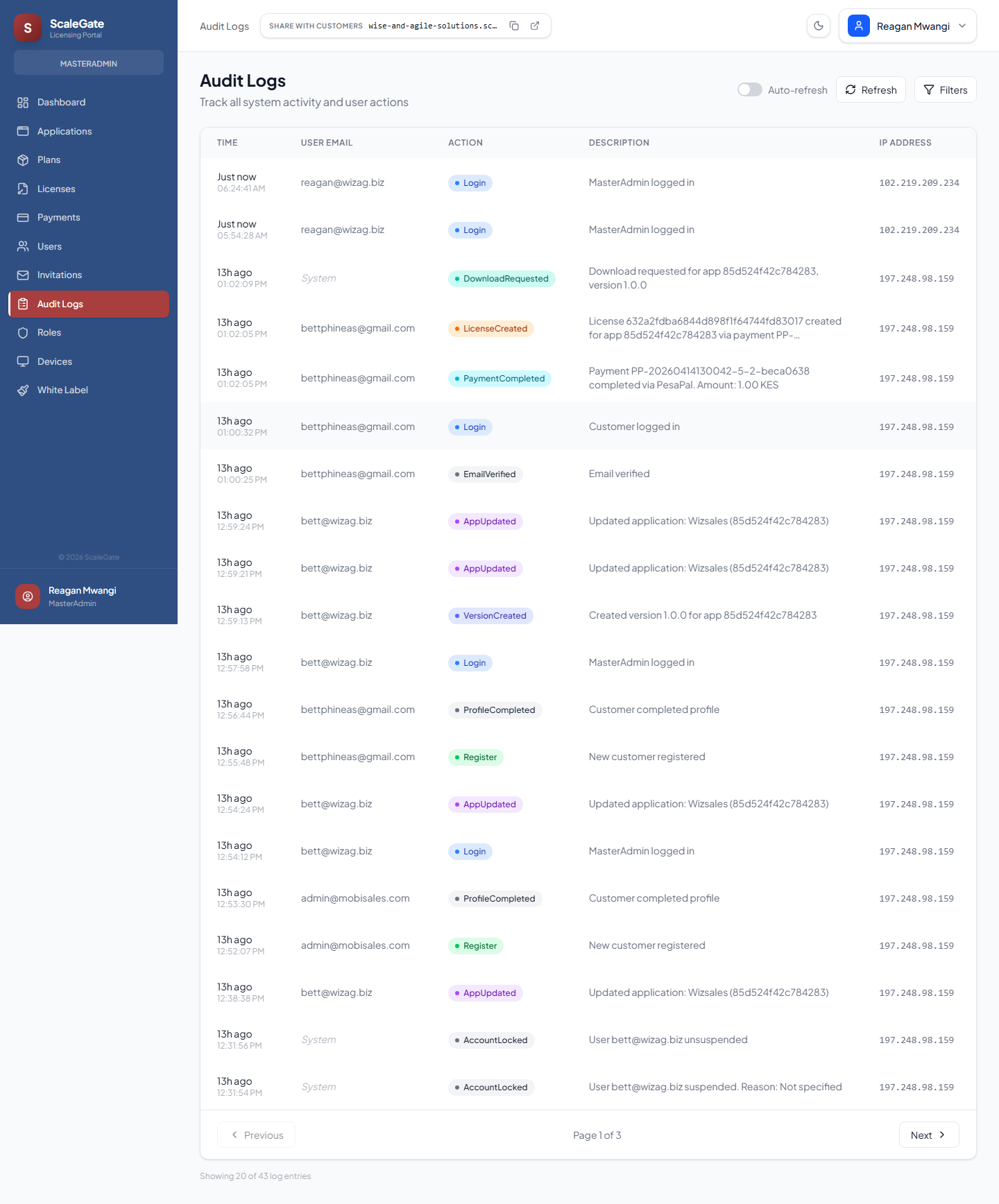 Audit Logs