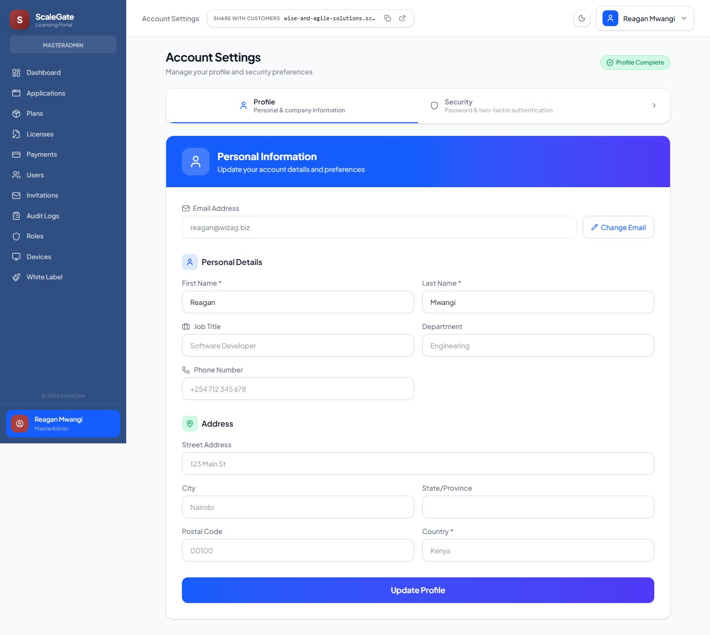 Account Settings